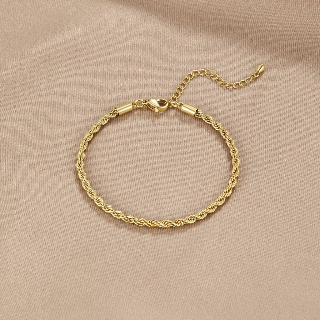 ツイステッドシックゴールドブレスレット